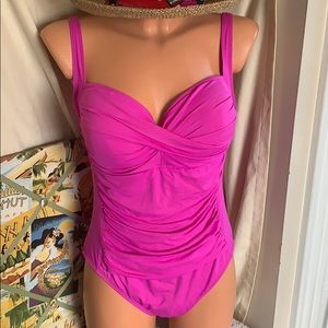 Barbie Pink Rod Beattie Ruch 1 pc swimsuit 14 XL